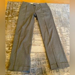 Ermenegildo Zzegna Su Misura Gray 36W 33L Cuff 100% Wool Suit Pants